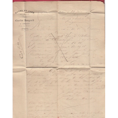 N°60 GC 79 AMBERT PUY DE DOME BM ARLANC POUR AIGUES VIVES GARD LETTRE COVER