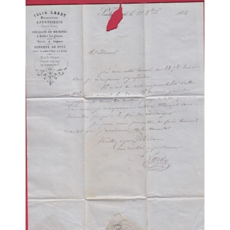 N°60 GC 2223 MARINGUES PUY DE DOME BOITE RURALE C JOZE POUR PLAUZAT BUREAU PASSE 2565 MOULINS ALLIER LETTRE COVER