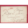 FRANCHISE MINISTRE DE LA POLICE + VIGNETTE AU DOS PERIODE REVOLUTIONNAIRE LETTRE COVER