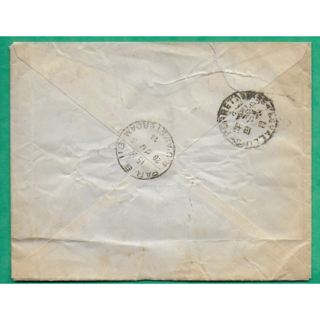 N°144 MERSON LETTRE PNEUMATIQUE PARIS RUE GLÜCK POUR LEVALLOIS PERRET 1923 LETTRE COVER FRANCE