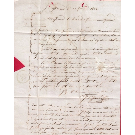 CAD TYPE 12 EN BLEU ST AFFRIQUE AVEYRON 1831 POUR MONTPELLIER LETTRE COVER