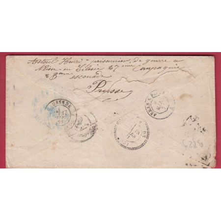 GUERRE 1870 PRISONNIER  GUERRE EN PRUSSE PP ENCADRE NEISSE ALLEMAGNE SILESIE NYSA POLOGNE POUR SEPTFONDS TARN ET GARONNE