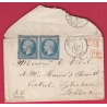 N°22 PAIRE GC GRENOBLE ISERE POUR LONDRES LONDON LETTRE COVER