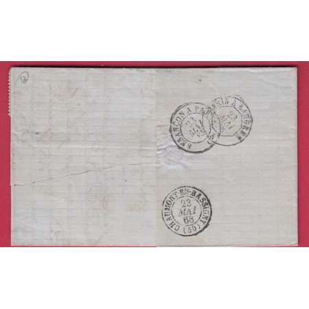 N°29 CONVOYEUR STATION PONTARLIER DOUBS POUR CHAUMONT HAUTE MARNE LETTRE COVER