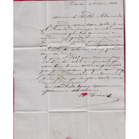 N°29 CONVOYEUR STATION PONTARLIER DOUBS POUR CHAUMONT HAUTE MARNE LETTRE COVER