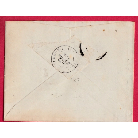 N°60 CAD TYPE 16 ST SAULGE NIEVRE POUR BOURBON LANCY SAONE ET LOIRE LETTRE COVER
