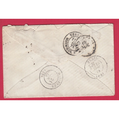N°60 CONVOYEUR STATION ST GEORGES D'AURAC VERSAILLES ASSEMBLEE NATIONALE AU DOS REEXP DUNIERES HAUTE LOIRE LETTRE COVER