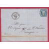 N°60 CAD TYPE 16 LA TOUR DU PIN ISERE CAD TYPE 16 POUR BOURGOIN LETTRE COVER