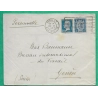 N°176 + 209 MIXTE PASTEUR RONSARD CAD PARIS RUE LA BOETIE POUR GENEVE SUISSE 1924 LETTRE COVER FRANCE