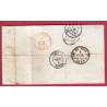 N°14 PC 1947 MEAUX SEINE ET MARNE TAXE TAMPON 4 POUR MONS BELGIQUE LETTRE COVER