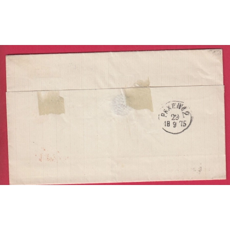 N°56 PAIRE PARIS ETOILE 26 GARE DE NORD POUR SUNDVALL SUEDE SWEDEN 1875 LETTRE COVER