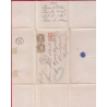 N°56 PAIRE PARIS ETOILE 26 GARE DE NORD POUR SUNDVALL SUEDE SWEDEN 1875 LETTRE COVER