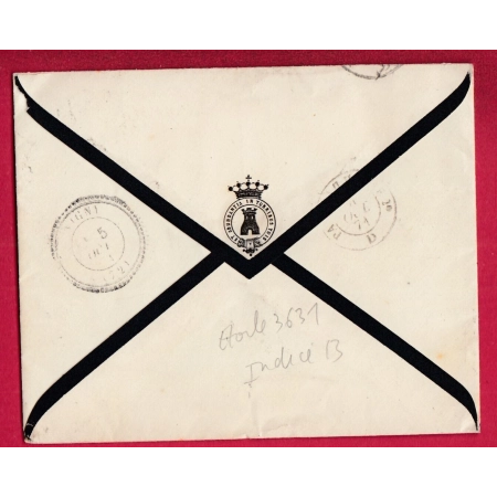 N°60 PARIS ETOILE EVIDEE BUREAU CENTRAL P3631 POUR VIGNY SEINE ET OISE INDICE 13 LETTRE COVER