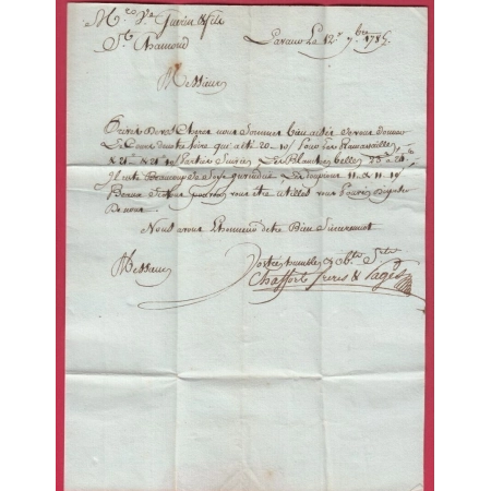MARQUE DE LAVAUR TARN LENAIN N°3 INDICE 11 1789 POUR ST CHAMOND LETTRE COVER