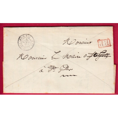 CAD TYPE 15 ST GILLES SUR VIE VENDEE PP TAXE LOCALE 1  AU DOS POUR ST GILLES SUR VIE  1846 LETTRE COVER