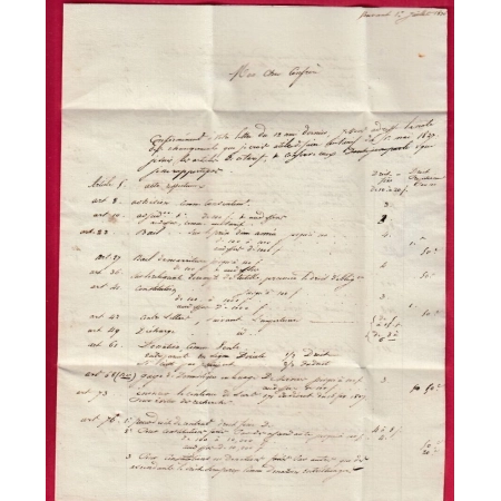 CAD TYPE 13 FONTENAY LE COMTE VENDEE TAXE LOCALE 1 POUR FONTENAY LE COMTE 1836 LETTRE COVER