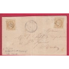 N°28 X2 GC 533 BORDERES HAUTE PYRENEES CAD TYPE 24 POUR TARBES LETTRE COVER