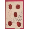 N°71 X2 89 PAIRE LE BOIS D'OINGT RHONE LETTRE CHARGE POUR GEX AIN 1879 COVER