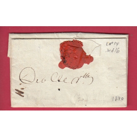 DEBOURSE DE VERSAILLES MANUSCRIT SEINE ET OISE LENAIN N°14 INDICE 16 DEPART SENS YONNE 1790 LETTRE COVER