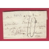 DEBOURSE DE VERSAILLES MANUSCRIT SEINE ET OISE LENAIN N°14 INDICE 16 DEPART SENS YONNE 1790 LETTRE COVER