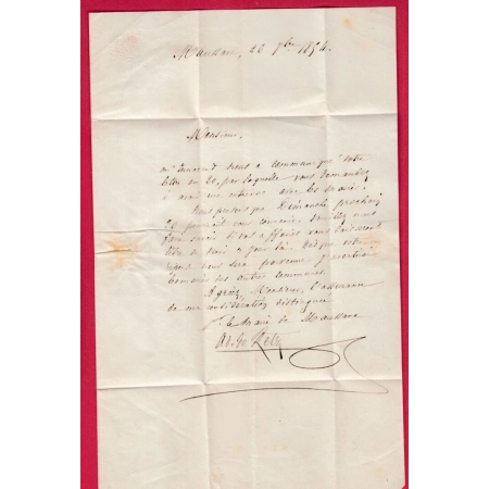 CAD TYPE 15 ST REMY DE PROVENCE BOUCHES DU RHONE OR MAUSSANE POUR TARASCON 1854 LETTRE COVER
