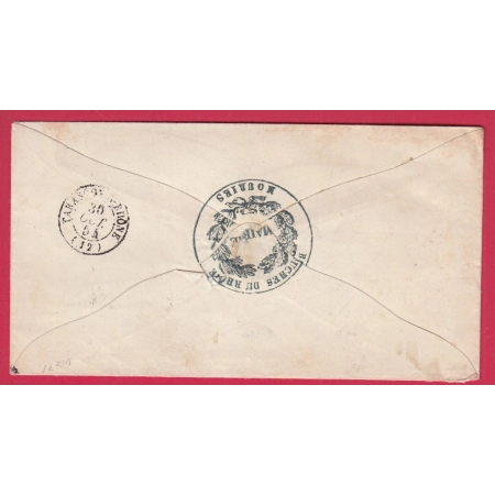 CAD TYPE 12 ST REMY DE PROVENCE BOUCHES DU RHONE OR MOURIES POUR TARASCON 1854 LETTRE COVER