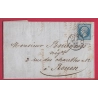 N°14 PARIS CERCLE DE POINTS POUR ROUEN SEINE INFERIEURE LETTRE COVER ETIQUETTE PUB