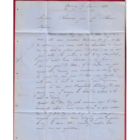 N°14 PC 1183 EPERNAY MARNE TAXE 4 AFFT INSUFF REIMS MARNE LETTRE COVER
