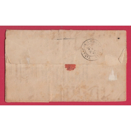 TIMBRE TAXE N°2 TARASCON SUR RHONE BOUCHES DU RHONE 1860 POUR TARASCON LETTRE COVER