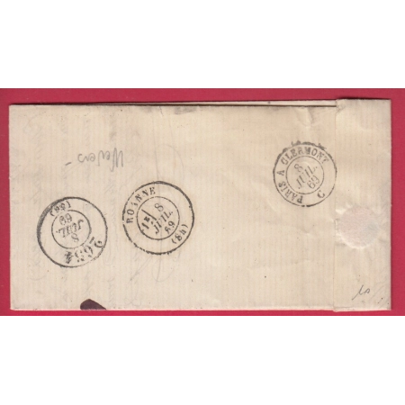 N°29 GC 1285 DECIZE NIEVRE OR ST LEGER LES VIGNES POUR ROANNE LOIRE LETTRE COVER