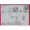 N°60 GC 772 CASTRES TARN BM SEMALENS ( ETIQUETTE PUB ) POUR PARIS LETTRE COVER