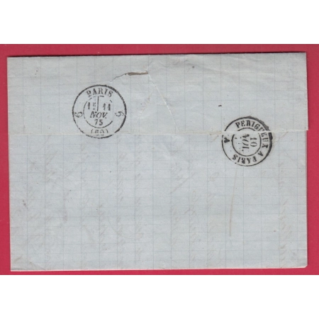 N°60 GC 772 CASTRES TARN BM SEMALENS ( ETIQUETTE PUB ) POUR PARIS LETTRE COVER