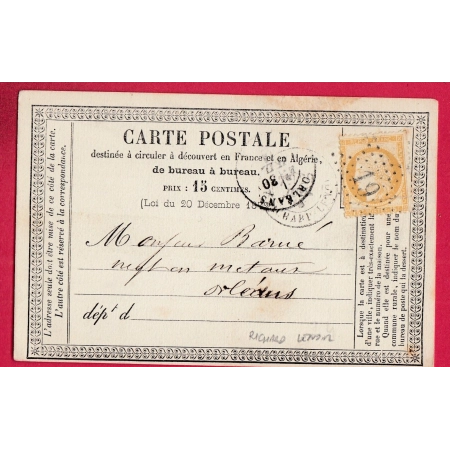 N°55 PARIS ETOILE 19 BT RICHARD LENOIR POUR ORLEANS LOIRET LETTRE COVER