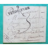 MARQUE 9 VENDOEUVRE VENDEUVRE AUBE POUR CHAUMONT HAUTE MARNE 44x12 1824 LETTRE COVER FRANCE