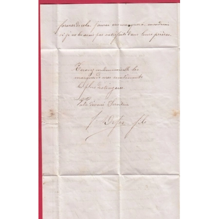 CAD TYPE 15 ALBI TARN BOITE RURALE M MAUSSANS POUR RABASTENS 1853 LETTRE COVER