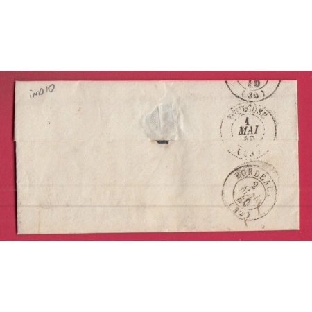 CURSIVE 77 CRAMAUX TARN 1840 POUR BORDEAUX INDICE 9 LETTRE COVER