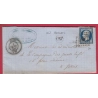 N°14 PC 44 ALBI TARN OR LES AVALATS POUR PARIS 1856 LETTRE COVER