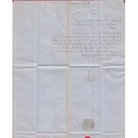 N°14 PC 44 ALBI TARN OR LES AVALATS POUR PARIS 1856 LETTRE COVER