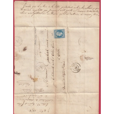 N°14 PC 1016 CARMAUX BOITE RURALE B BLAYE LES MINES TARN POUR ALBI LETTRE COVER