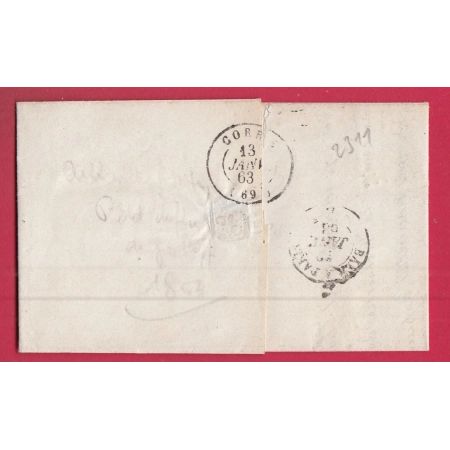 RARE PC DU GC SUR N°14 PC 28 AILLEVILLERS HAUTE SAONE CAD TYPE 22 POUR LA ROCHERE LETTRE COVER