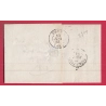 RARE PC DU GC SUR N°14 PC 28 AILLEVILLERS HAUTE SAONE CAD TYPE 22 POUR LA ROCHERE LETTRE COVER