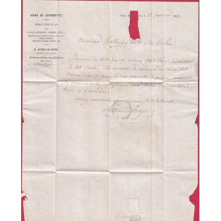 RARE PC DU GC SUR N°14 PC 28 AILLEVILLERS HAUTE SAONE CAD TYPE 22 POUR LA ROCHERE LETTRE COVER