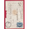 N°22 PC DU GC PERREUX LOIRE CAD TYPE 22 RARE NON SIGNALE PAR POTHION POUR NEUVILLE SUR SAONE LETTRE COVER