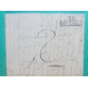 MARQUE 30 BAGNERES DE LUCHON HAUTE GARONNE POUR ST GAUDENS PERIODE REVOLUTIONNAIRE 28x11 1805 LETTRE COVER FRANCE