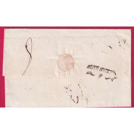 CAD TYPE 13 PARIS BUREAU DE LA MAISON DU ROI 1835 PP ROUGE POUR MILAN ITALIE ITALIA LETTRE COVER