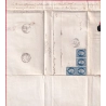 N°14 BANDE DE 3 + UN AMBULANT LA ROCHELLE A PARIS DEPART ANGOULEME CHARENTE POUR LESPARRE GIRONDE LETTRE COVER