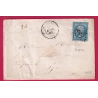 N°22 PC DU GC 2522 MONTROUGE SEINE 1864 POUR LYON INDICE 18 LETTRE COVER