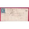 N°29 PC DU GC 3932 THEVET INDRE CAD TYPE 24 BOITE RURALE A BERTHENOUX POUR VIERZON INDICE 18 LETTRE COVER