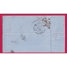 N°22 PC DU GC 2145 LYON RHONE 21 DEC 1862 POUR PARIS CAD TYPE 15 INDICE 21 RARE LETTRE COVER