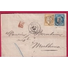 N°55 60 GC 1307 DIJON COTE D'OR POUR MULHOUSE HAUT RHIN ALSACE LORRAINE ALLEMAGNE LETTRE COVER